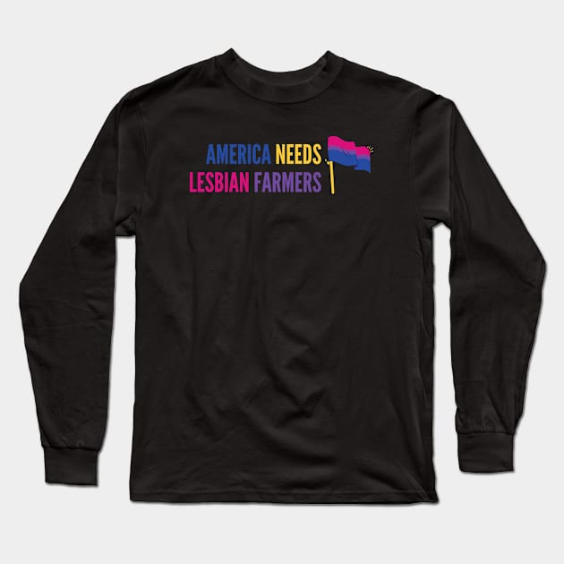 America Needs Lesbian Farmers Long Sleeve T-Shirt by 29 hour design